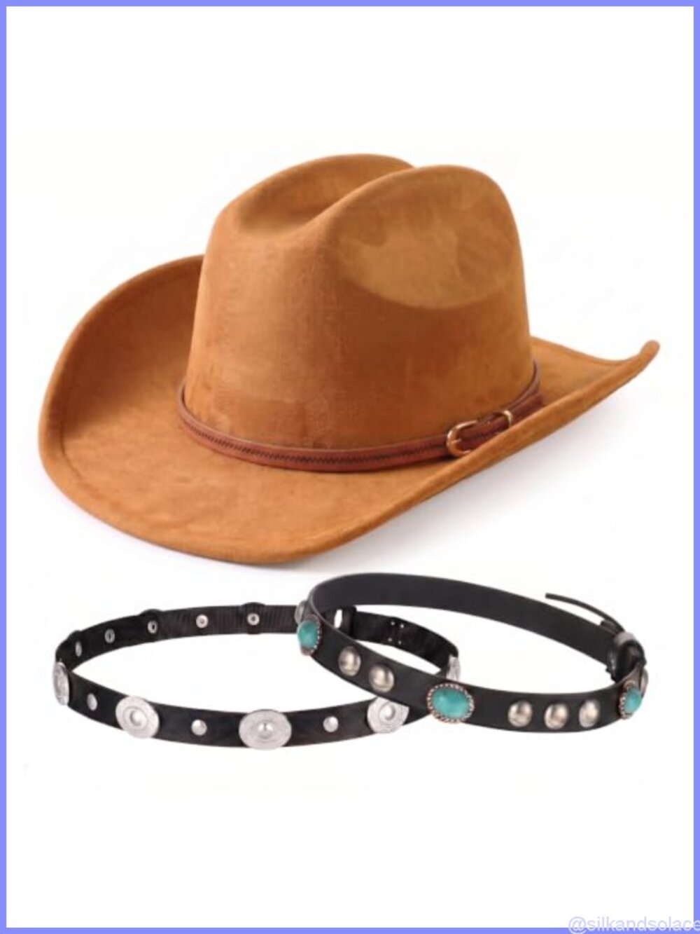 Faux Suede Cowboy Hat Cattleman Crown Western Unisex